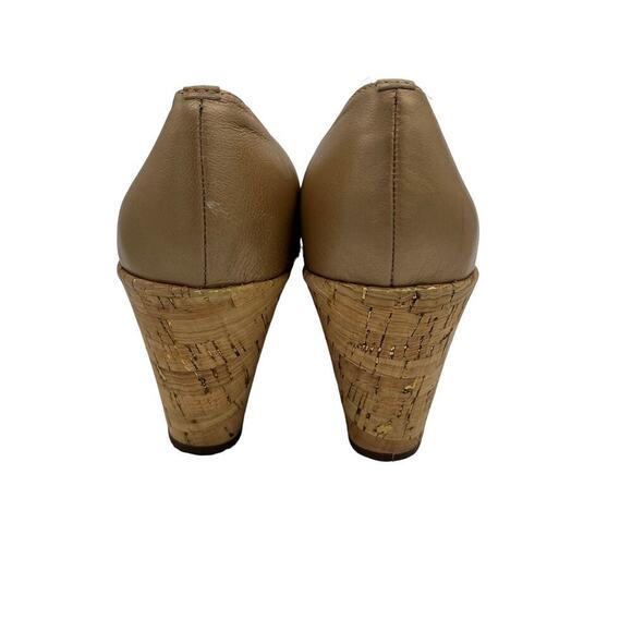 Sofft Women's Olwen Peep Toe Wedges Light Tan Leather Size 8M - Picture 3 of 12
